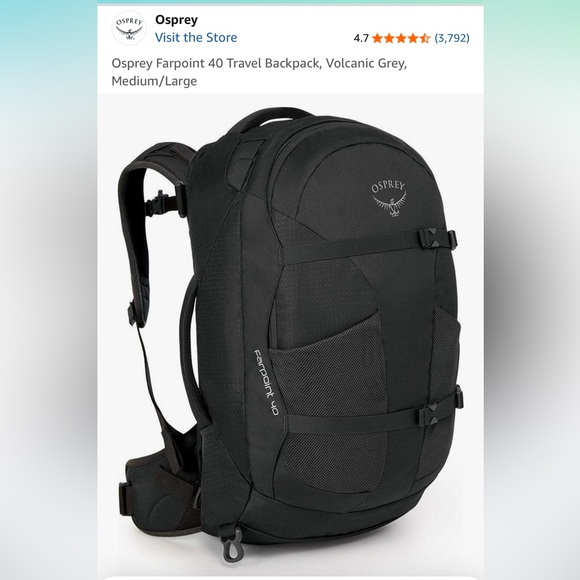 Osprey Farpoint 40 Backpack Volcanic Grey Medium/Large